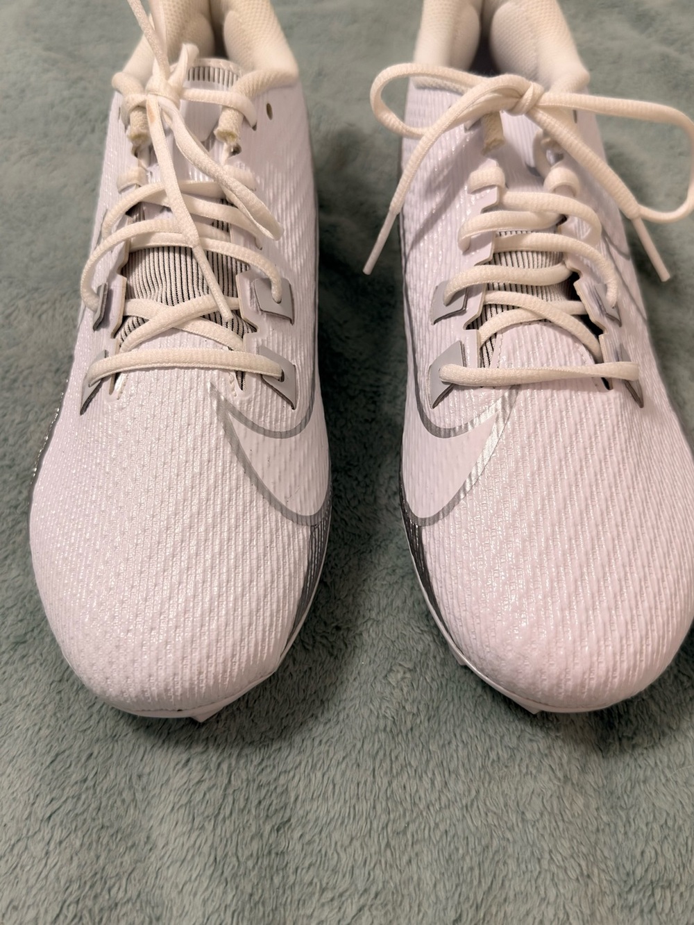 Nike Vapor Edge Pro 360 Football Cleats White Silver Men’s Size 11.5